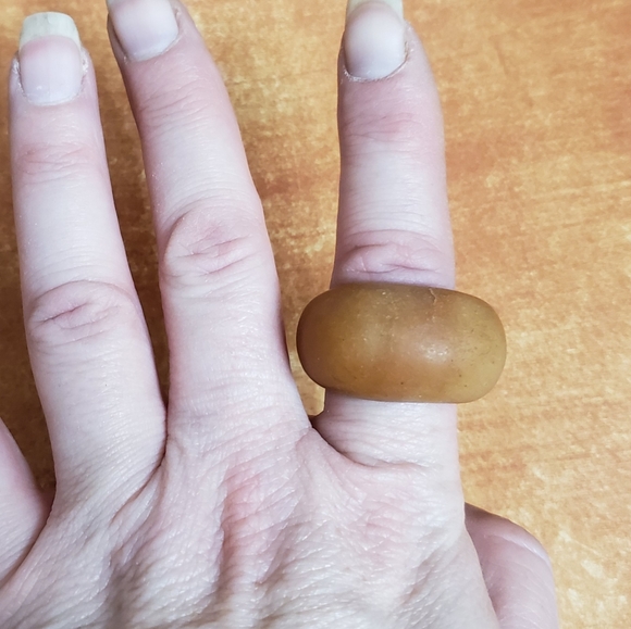 New Raw Red Aventurine Unpolished Ring. - Picture 5 of 8